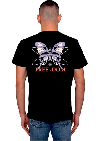 Freedom Özgürlük Kelebek Retro Tişört T-Shirt