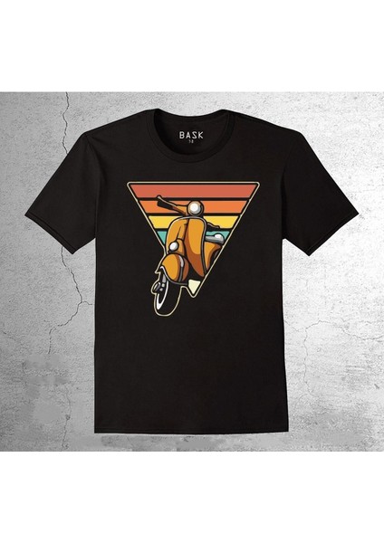 Vespa Motor Motocycle Retro Tişört Çocuk T-Shirt