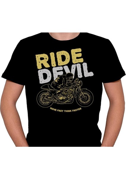 Motorcycle Ride Devil Harley Fast Tişört T-Shirt