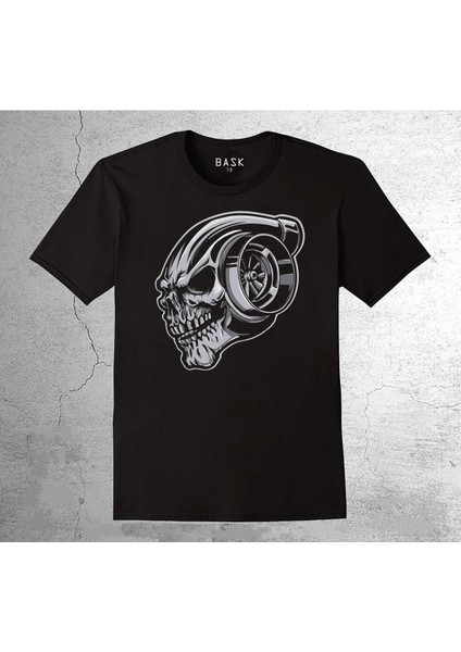 Motor Kuru Kafa Skull Tişört Çocuk T-Shirt