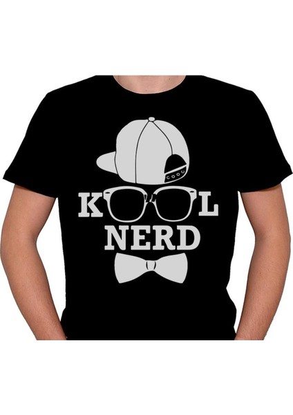 Kool Nerd Havalı Inek Gözlük Papyon Kep Tişört  T-Shirt