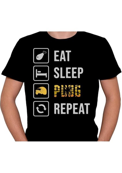 Pubg Eat Sleep Pubg Repeat Ye Uyu Oyna Tekrarla Tişört T-Shirt fiyatları