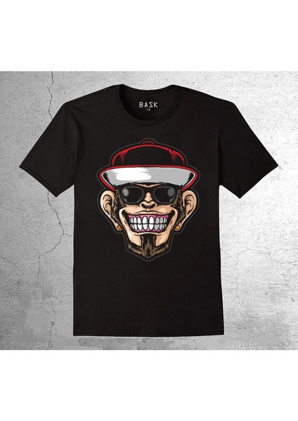 Hip Hop Rapçi Maymun Monkey Smile Kep Tişört Çocuk T-Shirt