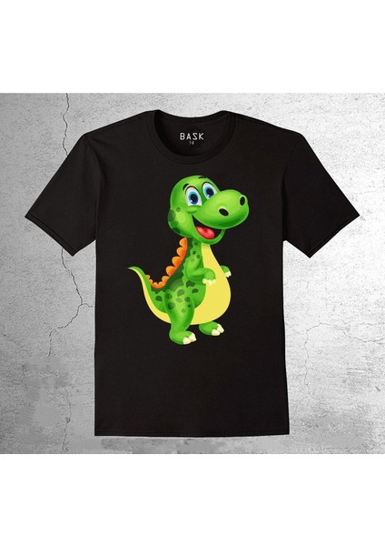 Cute Cartoon Dinosaur Royalty Dinazor Tişört Çocuk T-Shirt