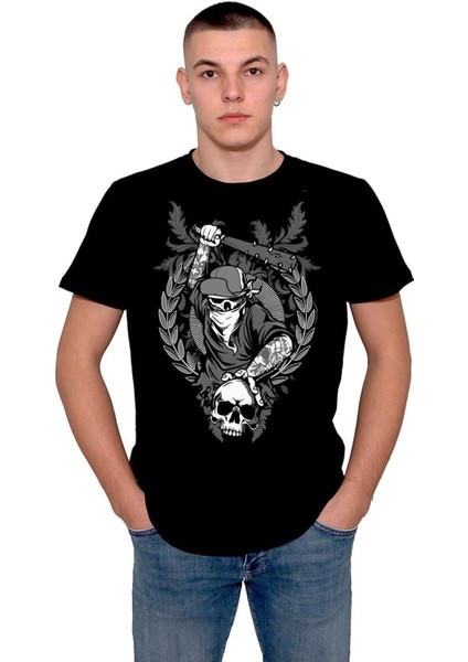Skull Gang Beyzbol Sopası Kuru Kafa Tişört T-Shirt