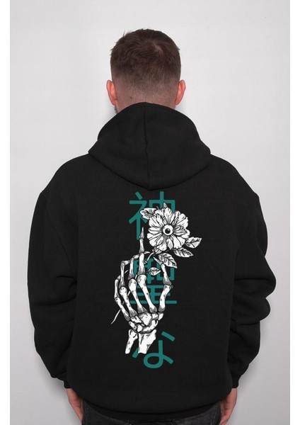 Rose Gül Hands Japanise Sweatshirt Kapüşonlu Hoodie fiyatları