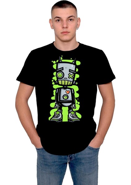 Robot Robotic Green Yeşil Tişört T-Shirt