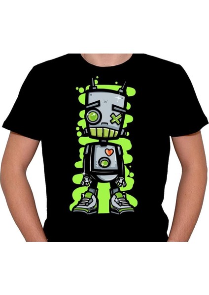 Robot Robotic Green Yeşil Tişört T-Shirt