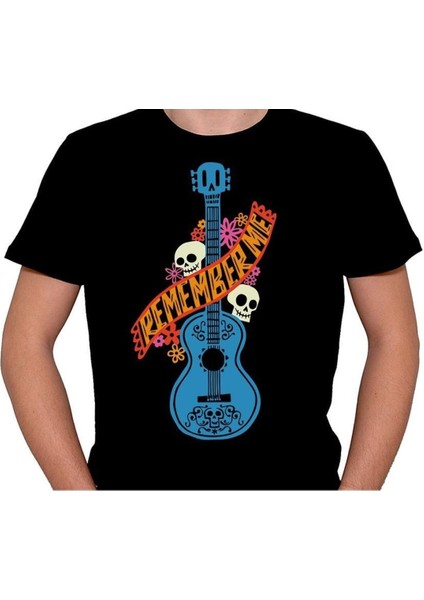 Guitar Gitar Remember Me Skull Kuru Kafa Flowers Tişört T-Shirt fiyatları