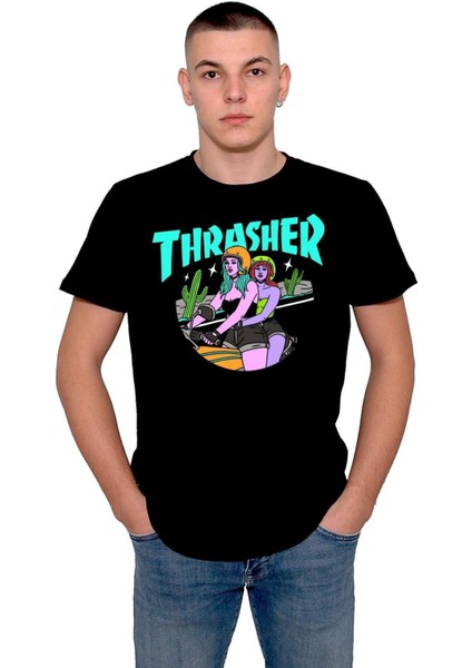 Thrasher Juxtapoz Magazine Robin Eisenberg Motor Tişört T-Shirt