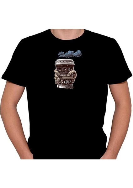 Coffee Bisiklet Kahve Duman Barista Vintage Tişört T-Shirt fiyatları