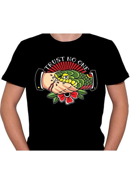 Trust No One Snake Yılan Selamlaşmak Tişört T-Shirt