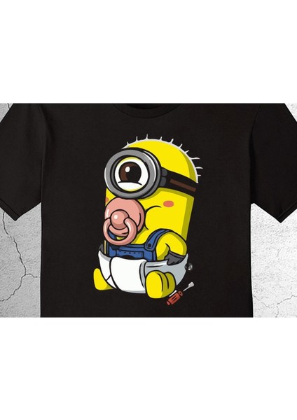 Baby Minion Bebek Minyon Muz Kraliyeti Tişört Çocuk T-Shirt fiyatları