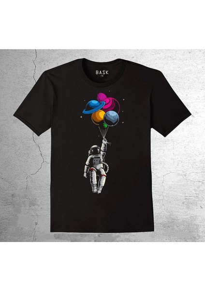 Astronot Gezegenler Space Balon Cosmos Tişört Çocuk T-Shirt