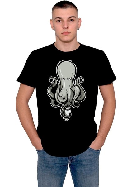 Ahtapot Octopus Grafiti Tişört T-Shirt