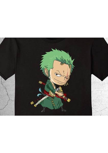 Roronoa Zoro Logo Animasyon Tişört Çocuk T-Shirt