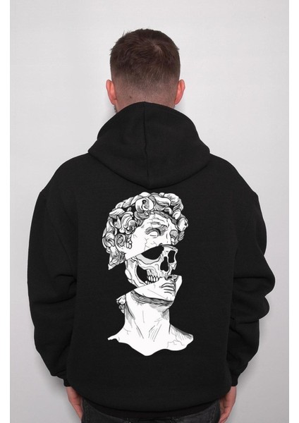 Kuru Kafa Skull Grecee Heykel Sweatshirt Kapüşonlu Hoodie