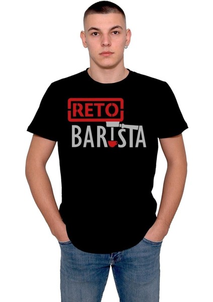 Retro Barista Kahve Coffe Art Barmen Tişört  T-Shirt