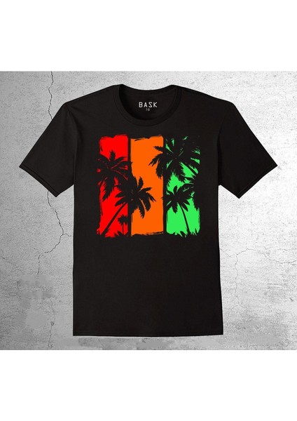 Palmiye Yaz Summer Deniz Kum Güneş Holiday Tişört Çocuk T-Shirt