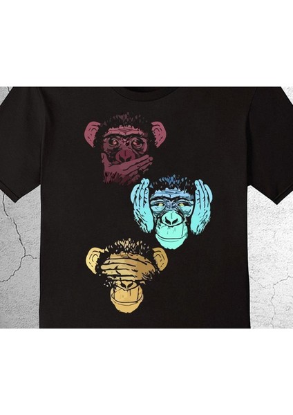 Üç Maymun Görmedim Duymadım Bilmiyorum Tişört Çocuk T-Shirt