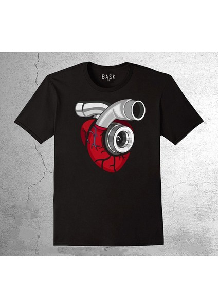 Kalp Heart Motor Turbo Araba Car Modifiye Tişört Çocuk T-Shirt