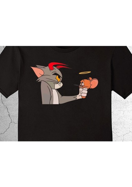 Tom And Jerry Devil Kedi Fare Çizgi Film Tişört Çocuk T-Shirt fiyatları