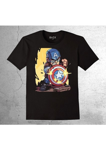 Captain America Kaptan Amerika Süper Kahraman Çocuk T-Shirt