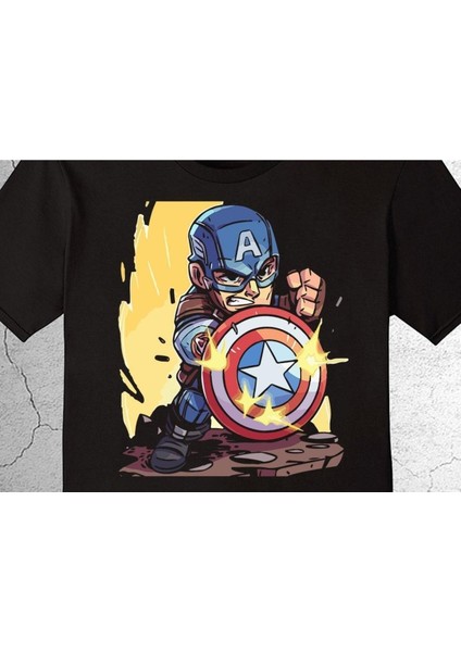Captain America Kaptan Amerika Süper Kahraman Çocuk T-Shirt fiyatları