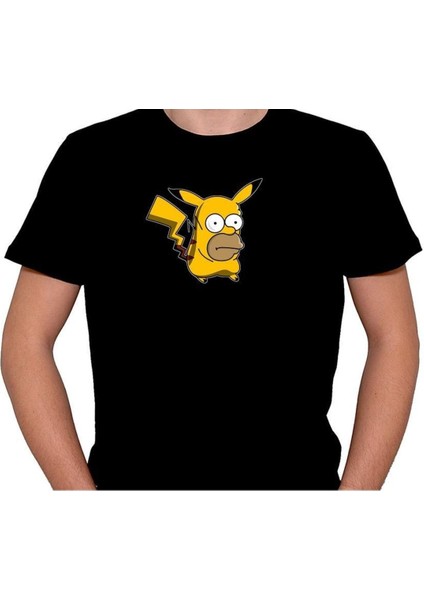 Homer Simpson Beer Pikachu Pikaçu Pokemon Tişört T-Shirt fiyatları