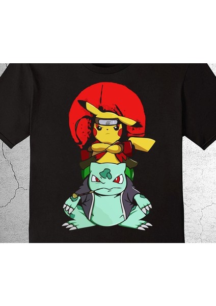 Naruto Pikachu Balbazar Bulbasaur Anime Ninja Japanese Tişört Çocuk T-Shirt fiyatları