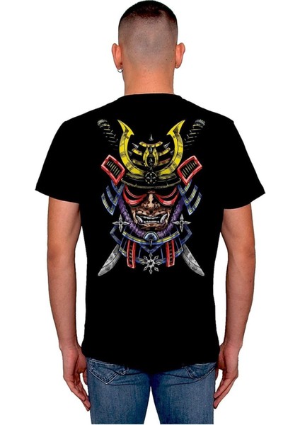 Warior Savaşçı Retro Samurai Tişört T-Shirt