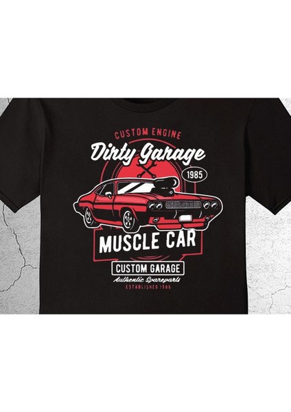 Mustang Muscle Car Drag Classic Araba Tişört Çocuk T-Shirt