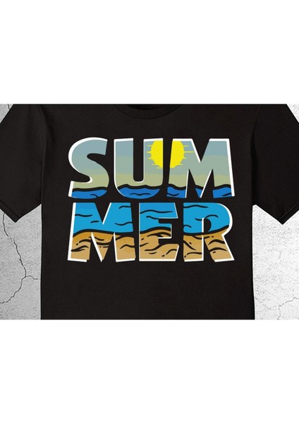 Summer Yaz Swiming Deniz Kum Güneş Tişört Çocuk T-Shirt fiyatları