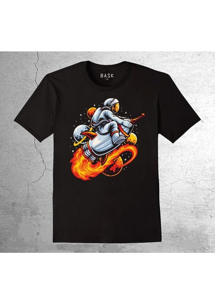 Astronot Uzay Cosmos Rocket Tişört Çocuk T-Shirt