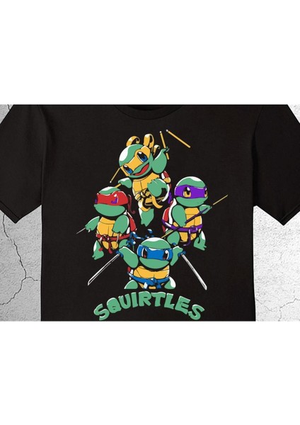 Squirtles Ninja Kaplumbağalar Tişört Çocuk T-Shirt