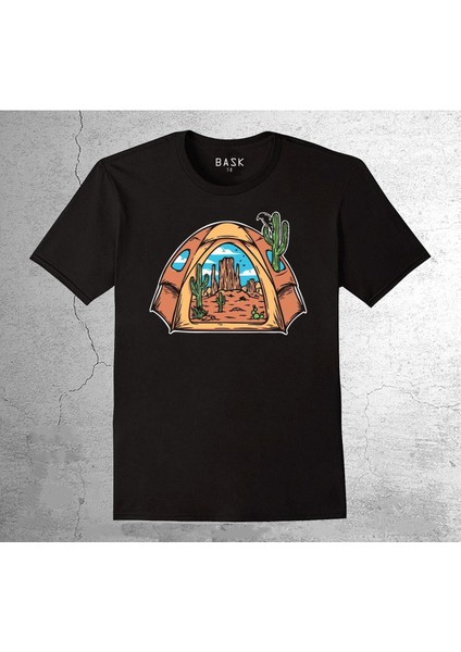 Camp Camping Çadır Çöl Kamp Tişört Çocuk T-Shirt