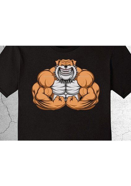 Pitbull Bulldog Gym Fitness Bodybuilding Sporcu Köpek Tişört Çocuk T-Shirt