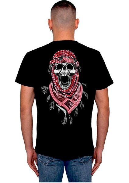 Arabic Skull Kuru Kafa Arabia Qatar Tişört T-Shirt