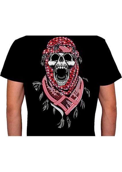 Arabic Skull Kuru Kafa Arabia Qatar Tişört T-Shirt fiyatları