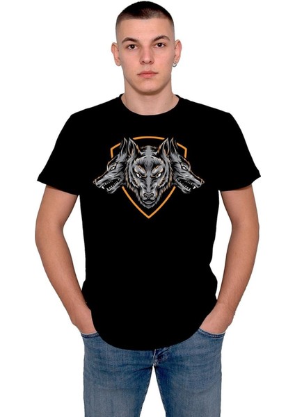 Wolf Kurt 3 Kafa Kurt Bozkurt Tişört T-Shirt