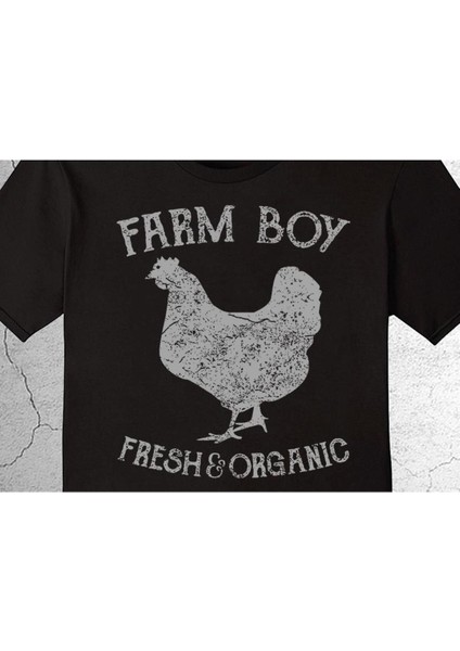 Farm Boy Organic Chicken Farmer Egg Tişört Çocuk T-Shirt fiyatları