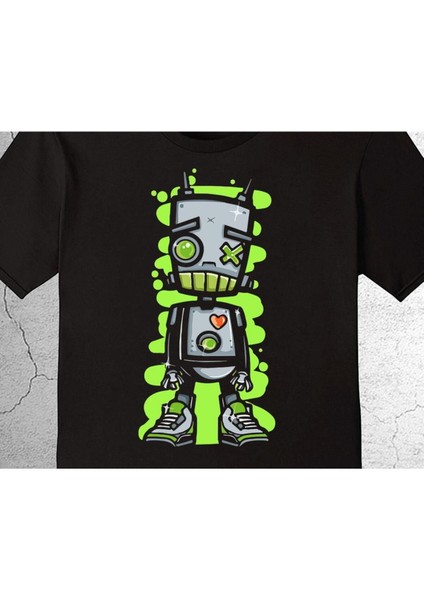Robot Robotic Green Yeşil Tişört Çocuk T-Shirt fiyatları