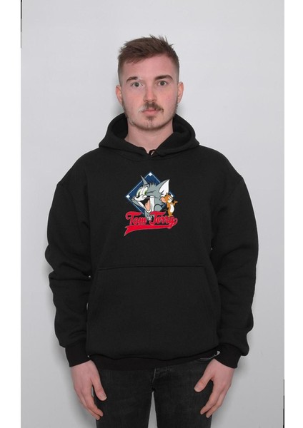 Tom And Jerry Kedi Fare Çizgi Film Sweatshirt Kapüşonlu Hoodie