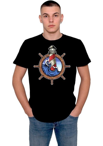 Dümen Deniz Feneri Kaptan Captain Tişört T-Shirt