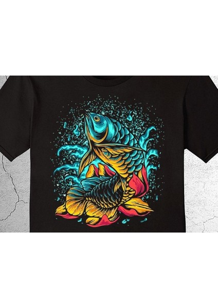 Fish Balık Retro Koi Balığı Tişört Çocuk T-Shirt fiyatları
