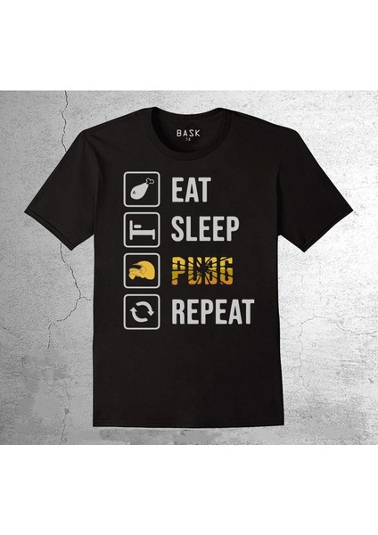 Pubg Eat Sleep Pubg Repeat Ye Uyu Oyna Tekrarla Tişört Çocuk T-Shirt