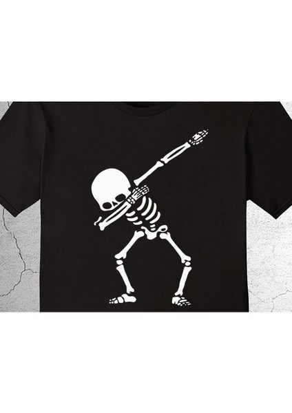 Dabbing Skeleton Dans Dance Skull Kuru Kafa Tişört Çocuk T-Shirt fiyatları