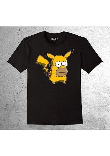 Homer Simpson Beer Pikachu Pikaçu Pokemon Tişört Çocuk T-Shirt