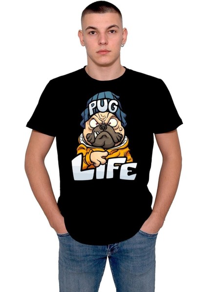 Pug Life Köpek Gangsta Dog Rıfkı Pug Tişört T-Shirt