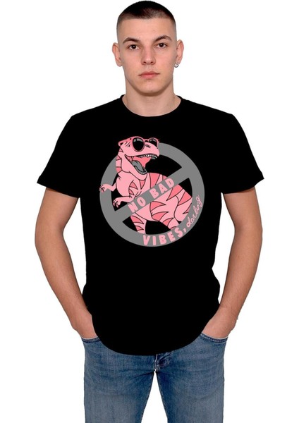 No Bad Vibes Dinasour Dinazor Tişört T-Shirt